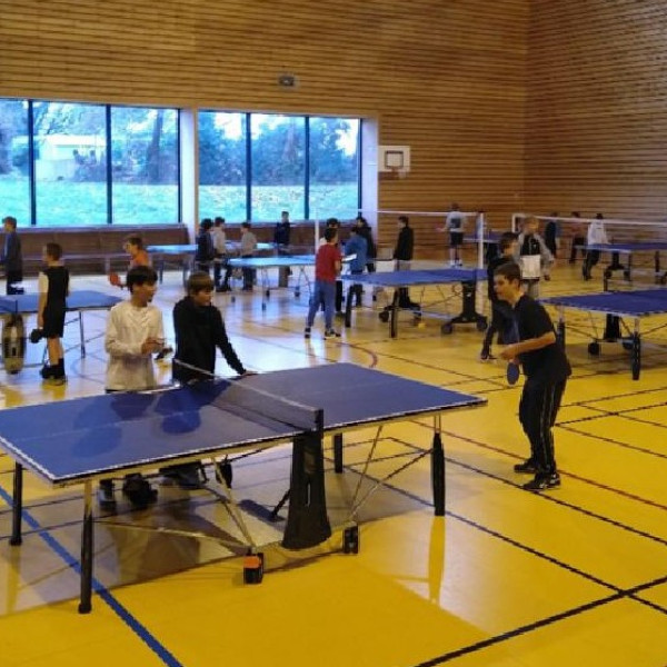 UNSS : tournoi interne de tennis de table